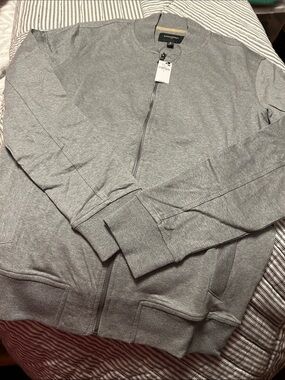 Banana Republic Men's Light Gray Full-Zip